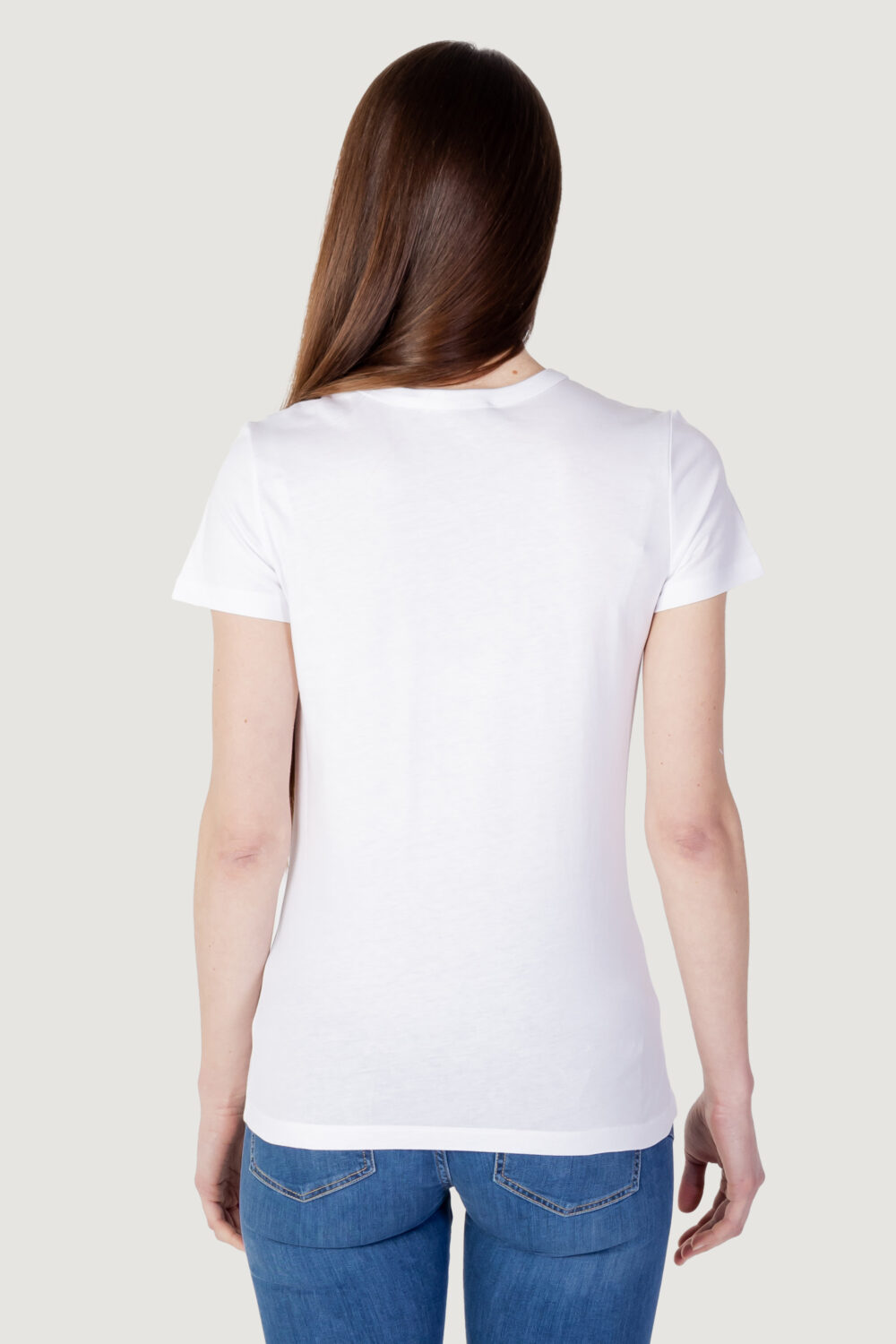 T-shirt Love Moschino glitter stripes Bianco - Foto 5