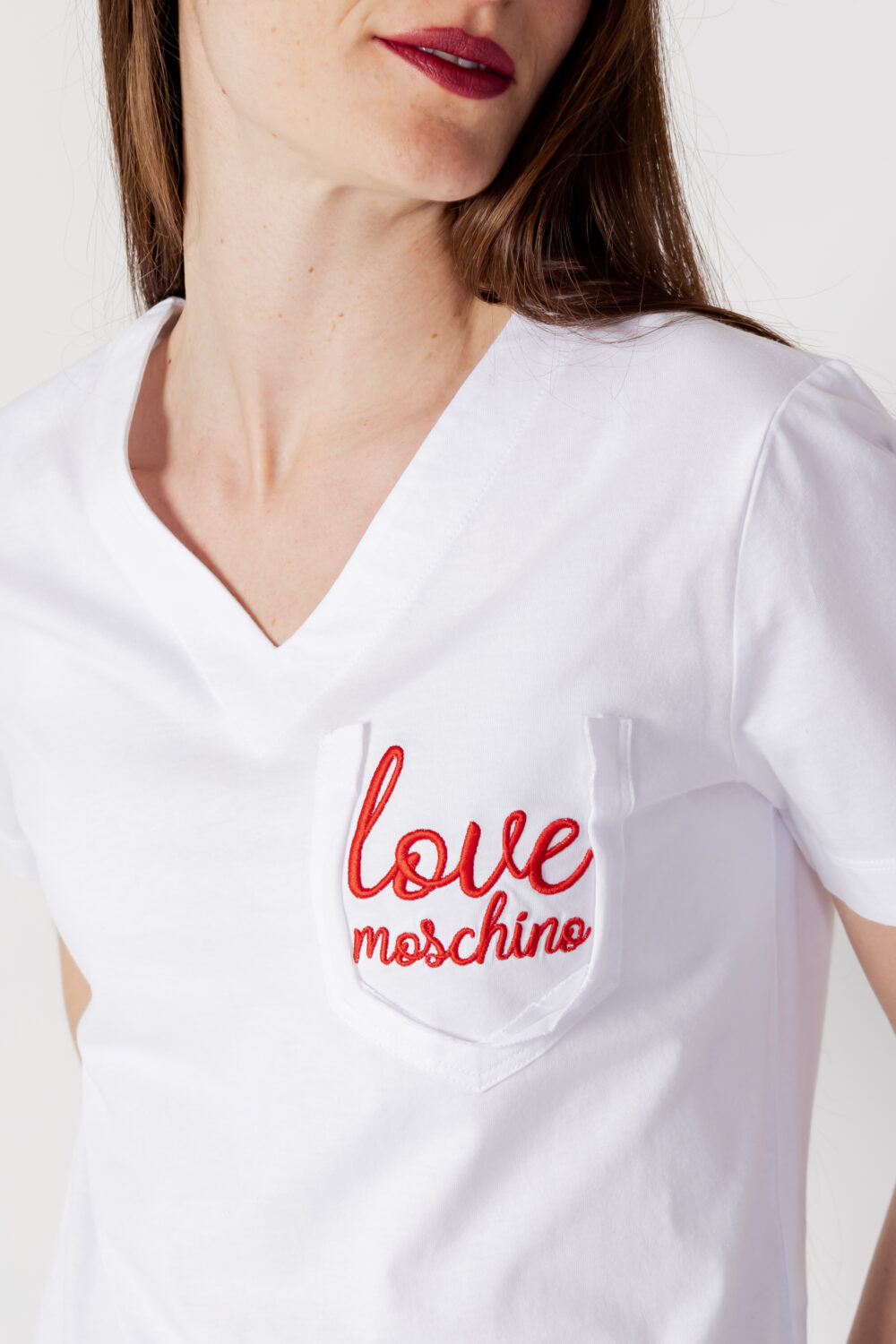 T-shirt Love Moschino ricamo logo Bianco - Foto 3