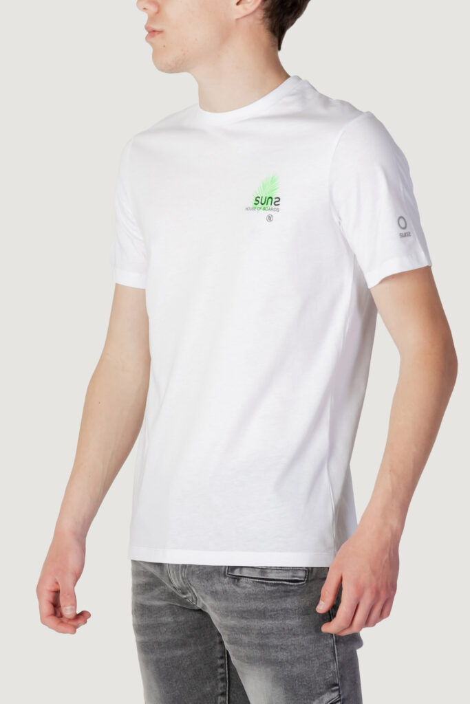 T-shirt Suns paolo palm con stampa Bianco