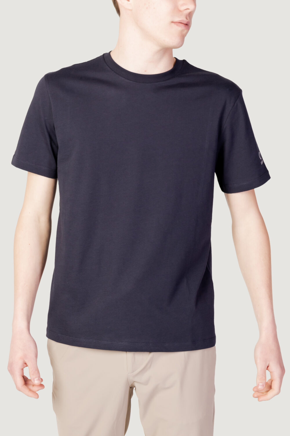 T-shirt Suns paolo basic logo Blu marine - Foto 1