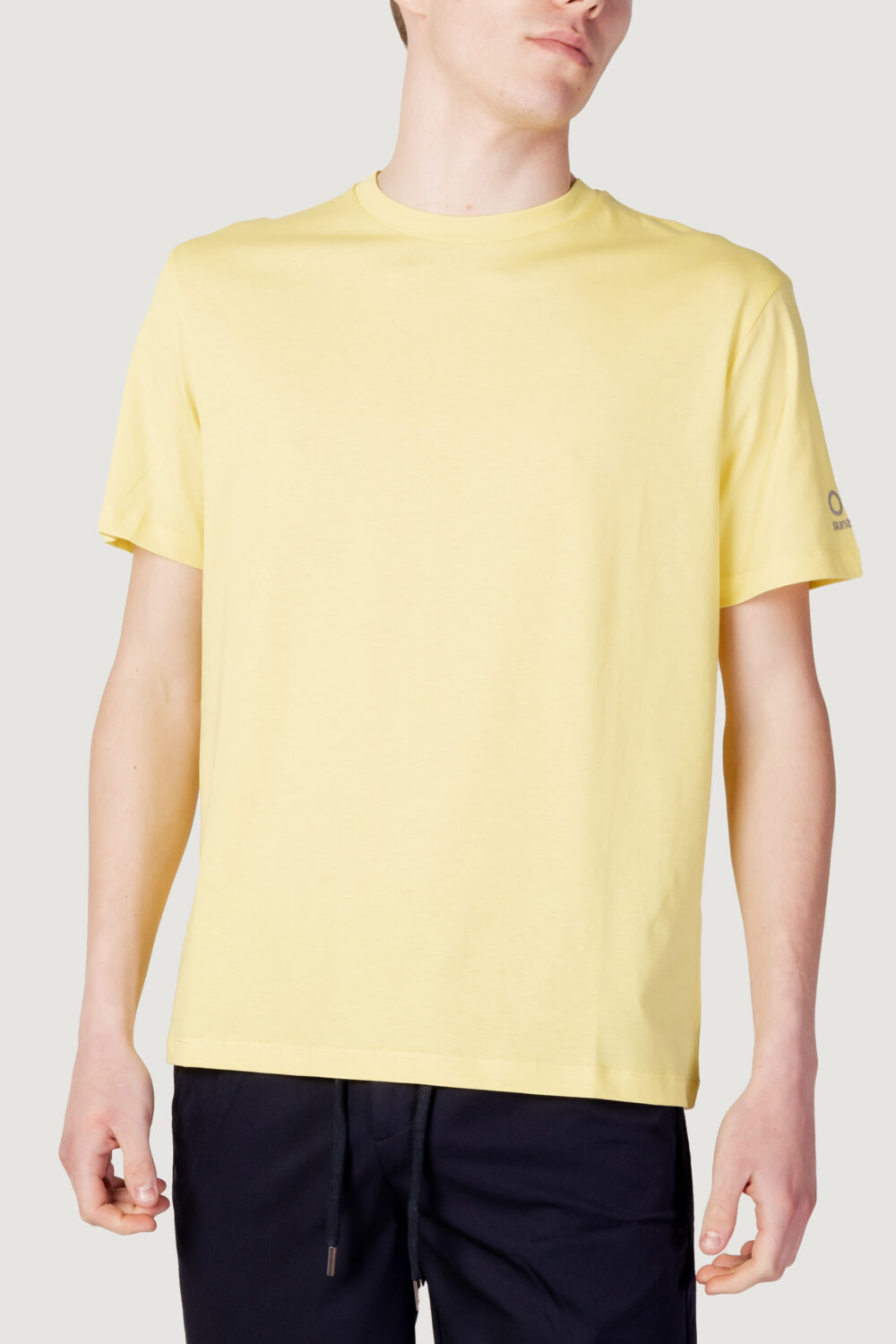 T-shirt Suns paolo basic logo Giallo - Foto 1