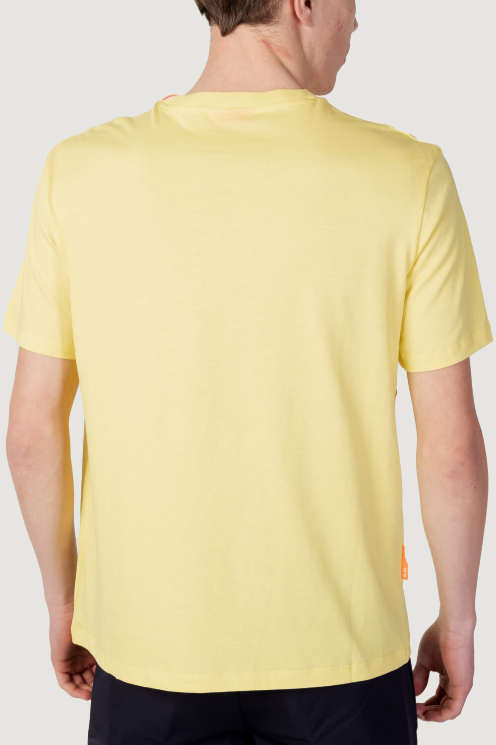 T-shirt Suns paolo basic logo Giallo - Foto 3