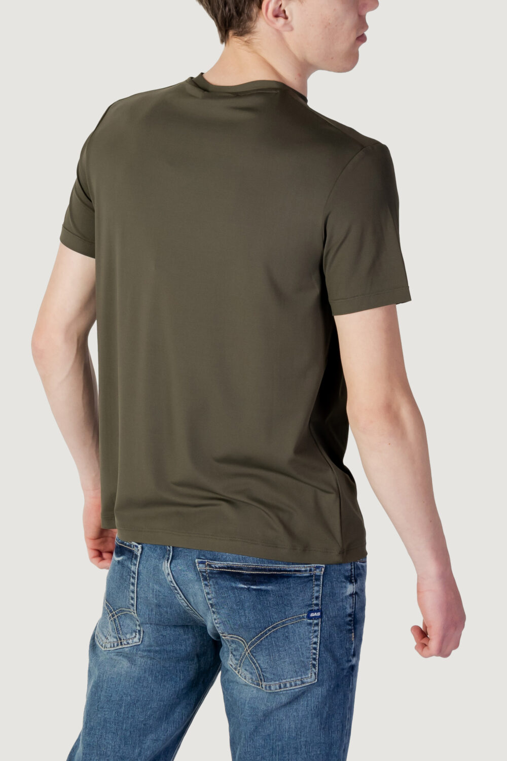 T-shirt Suns paolo lux Verde Oliva - Foto 4