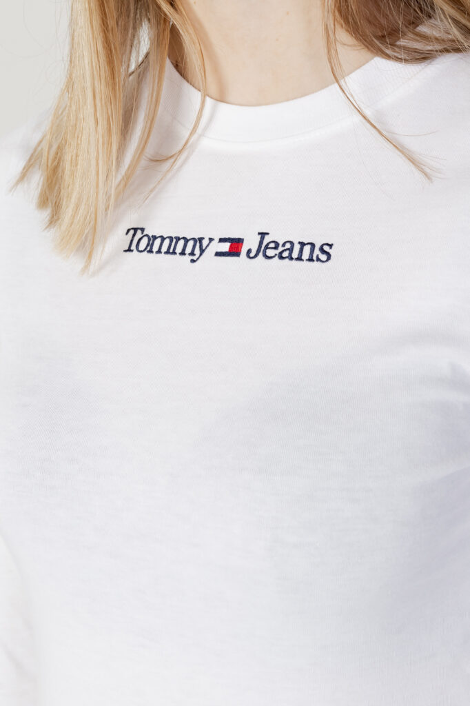 T-shirt Tommy Hilfiger Jeans tjw bby serif linear Bianco