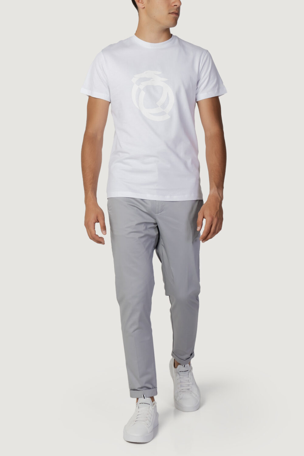 T-shirt Trussardi Beachwear basic with metal logo Bianco - Foto 4