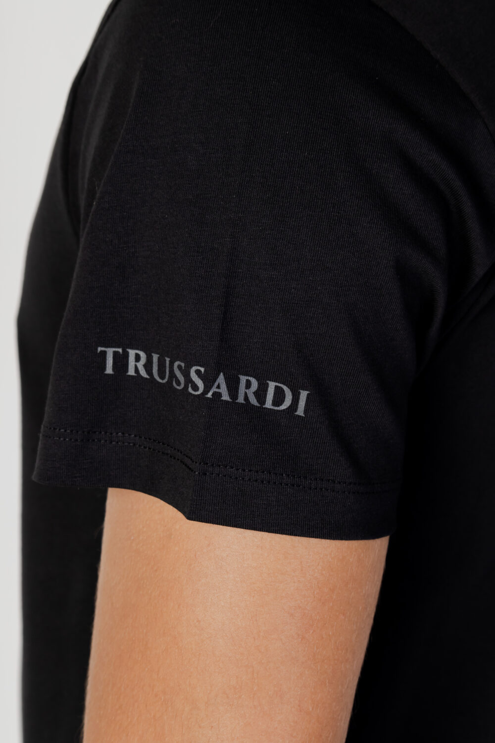 T-shirt Trussardi Beachwear basic with metal logo Nero - Foto 3