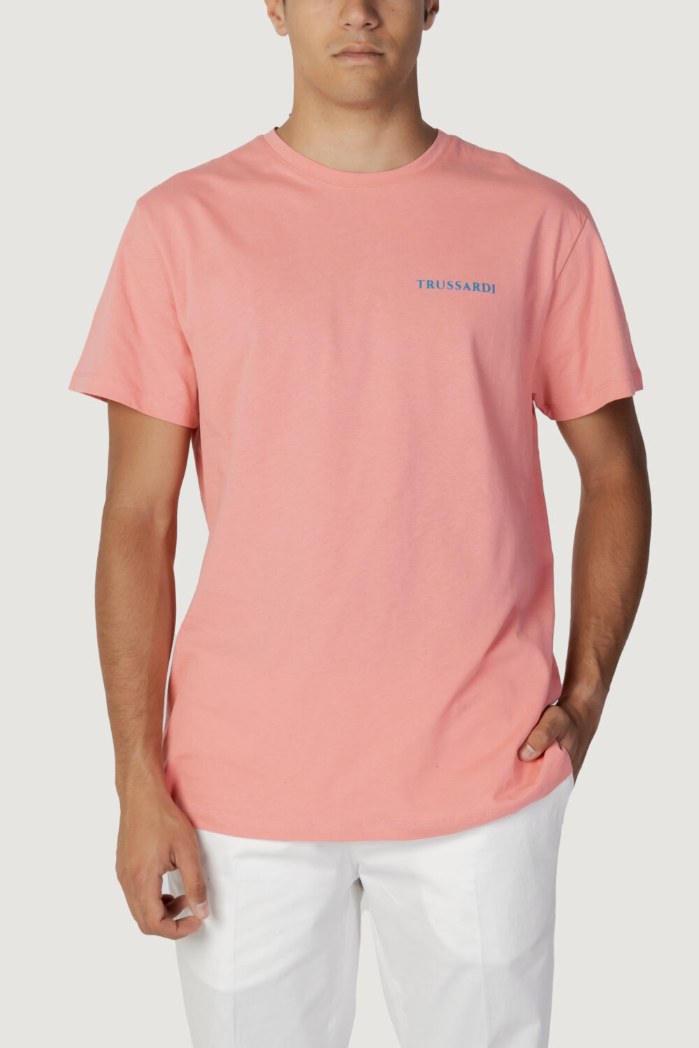 T-shirt Trussardi Beachwear logo Pesca - Foto 1