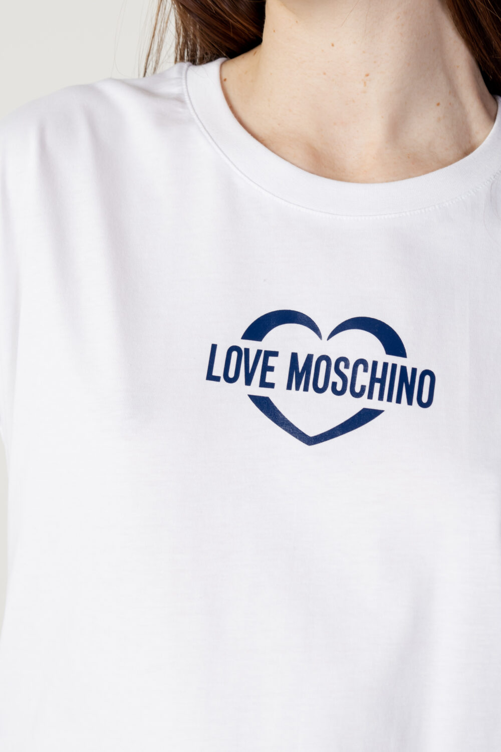 Vestito corto Love Moschino stampa logo cuore Bianco - Foto 2