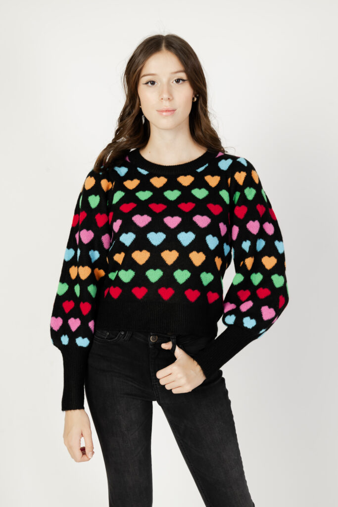 Maglione Only onlheartbeat ls o-neck knt Nero