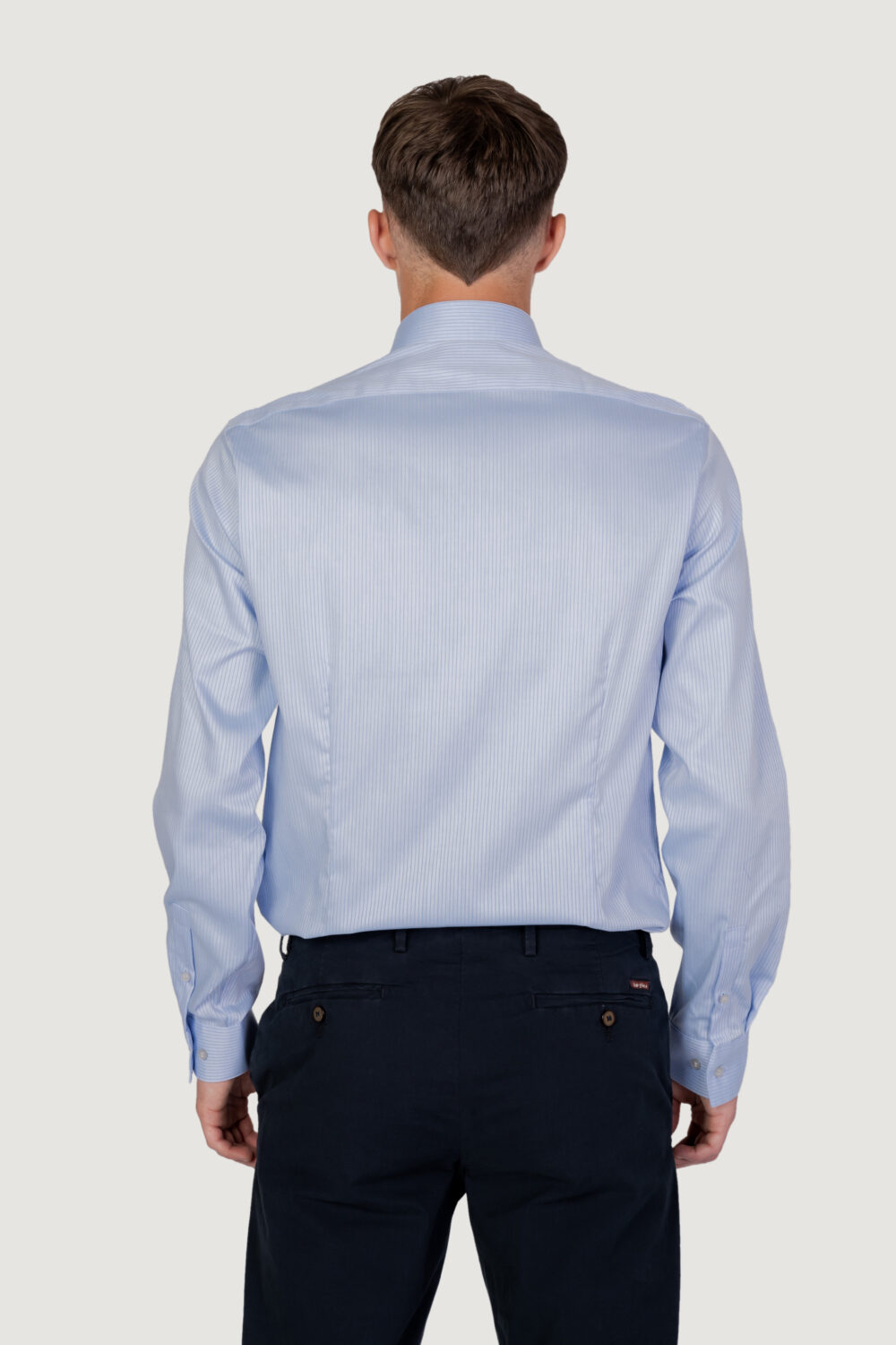 Camicia manica lunga Calvin Klein stretch collar strip k10k1105490gy Blu Chiaro - Foto 4