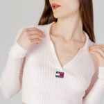 Maglione Tommy Hilfiger Jeans tjw badge rib collar Rosa Cipria - Foto 1