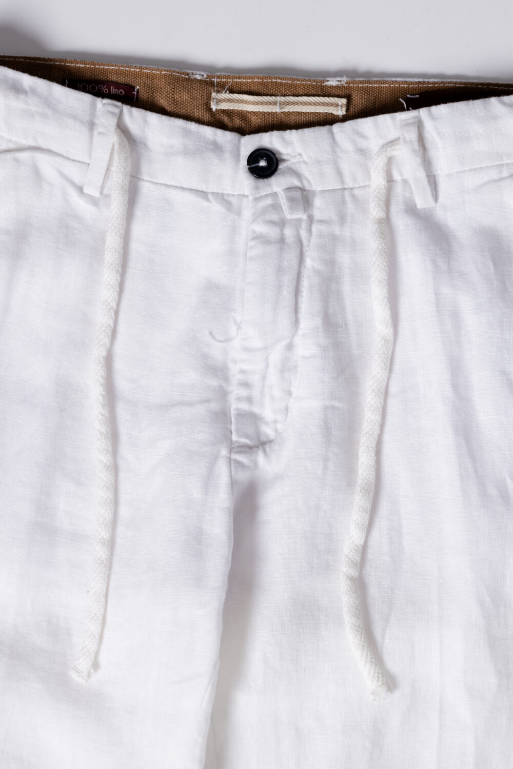 Pantaloni Borghese fallato Bianco - Foto 2