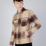 Camicia manica lunga Only & Sons onsmace ovr ls check shirt Marrone - Foto 1
