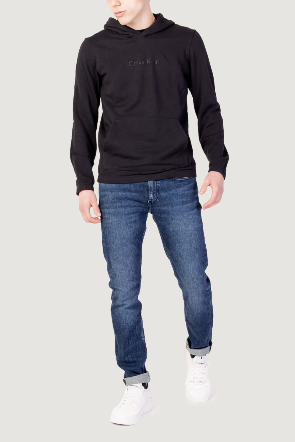 Felpa con cappuccio Calvin Klein Sport pw - sweat hoodie Nero - Foto 4