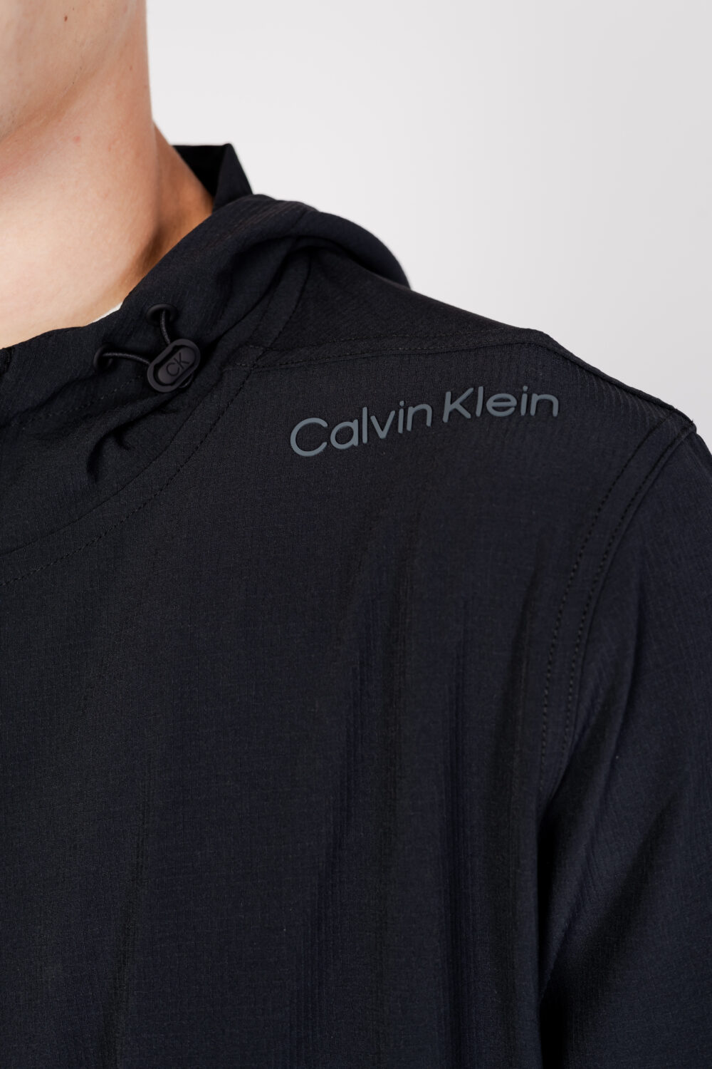 Felpa con cappuccio Calvin Klein Sport wo - wind jacket Nero - Foto 2