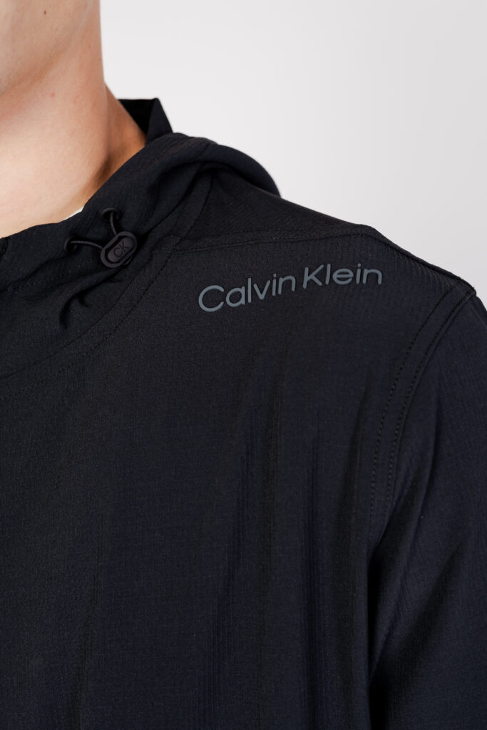 Felpa con cappuccio Calvin Klein Sport wo – wind jacket Nero