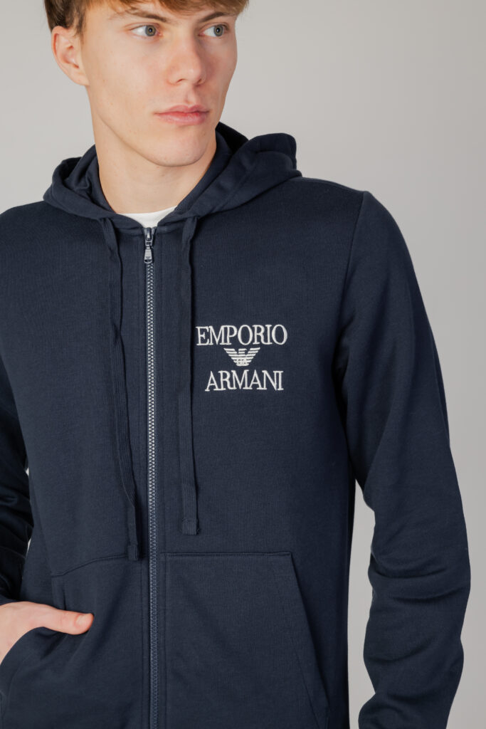 Felpa con cappuccio Emporio Armani Underwear hooded sweater Blu