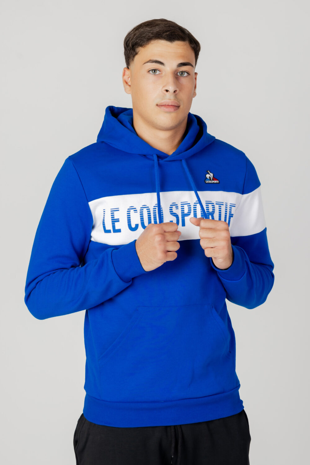 Felpa con cappuccio LE COQ SPORTIF bah hoody Azzurro - Foto 1