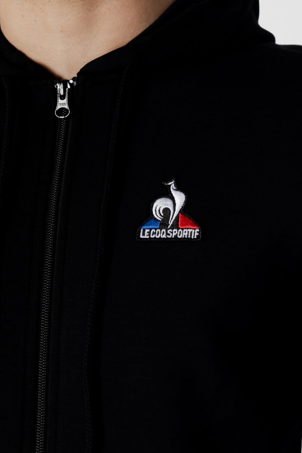 Felpa con cappuccio LE COQ SPORTIF ess fz hoody Nero - Foto 3