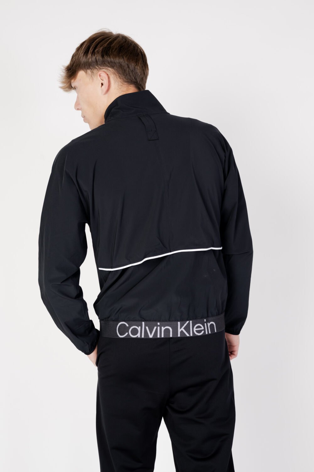 Felpa senza cappuccio Calvin Klein Sport wo - woven jacket Nero - Foto 4