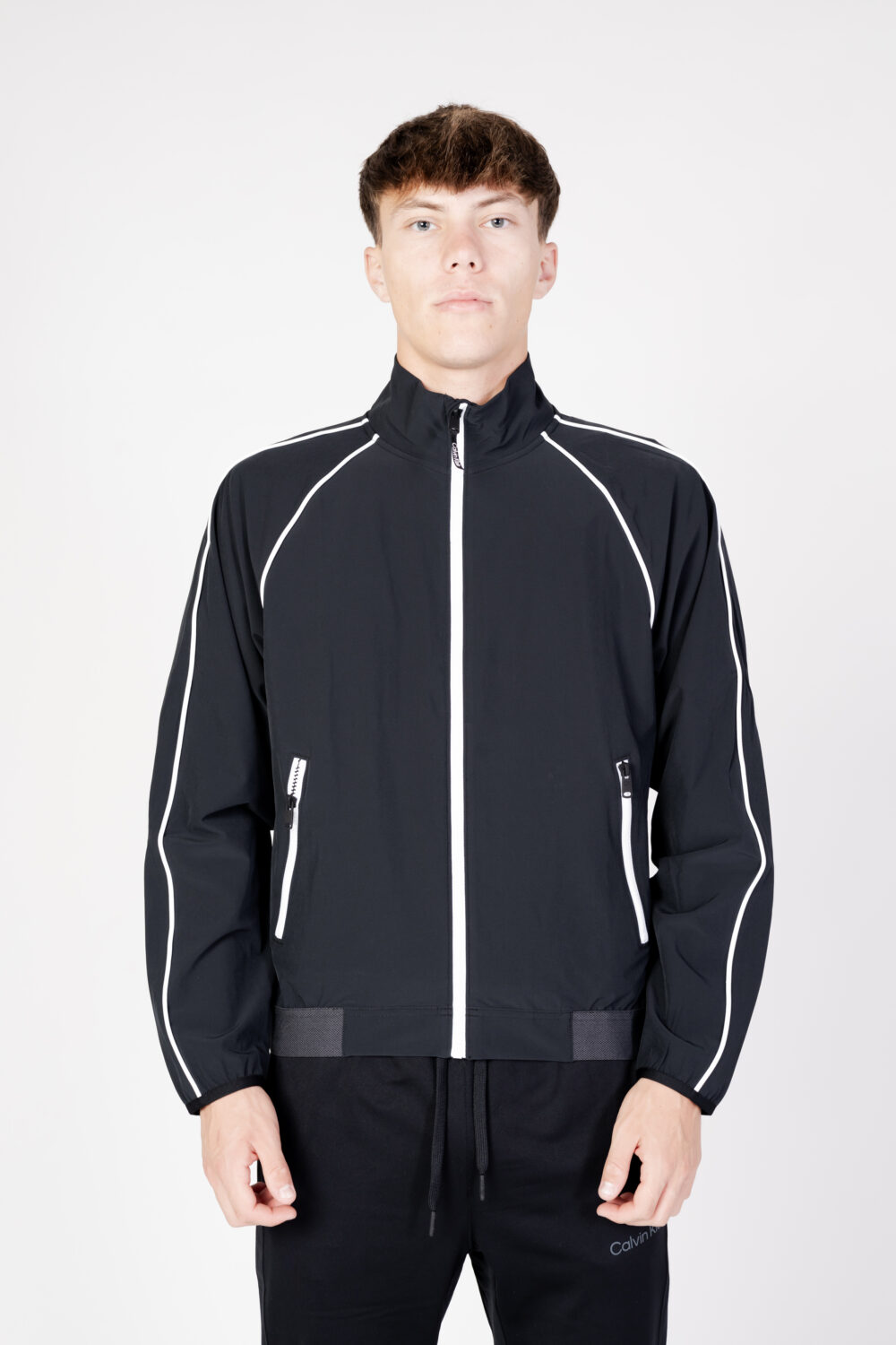 Felpa senza cappuccio Calvin Klein Sport wo - woven jacket Nero - Foto 7