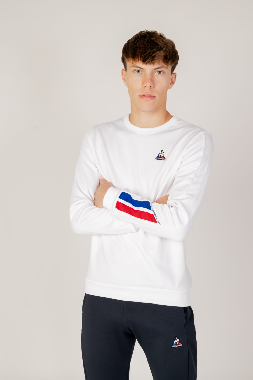 Felpa senza cappuccio LE COQ SPORTIF - Bianco - Foto 1