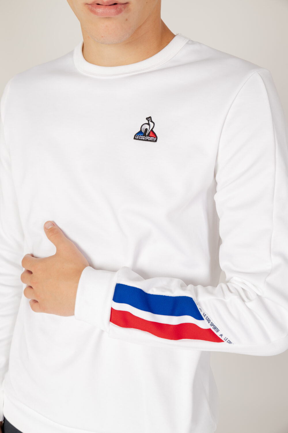 Felpa senza cappuccio LE COQ SPORTIF - Bianco - Foto 4