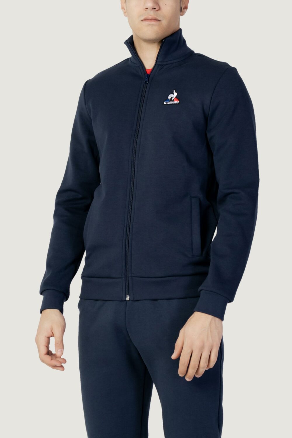 Felpa senza cappuccio LE COQ SPORTIF ess fz n°4 Blu marine - Foto 1