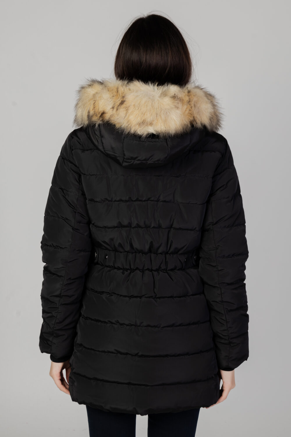 Piumino Only onlnewcamilla quilt fur hood coat cc otw Nero - Foto 11