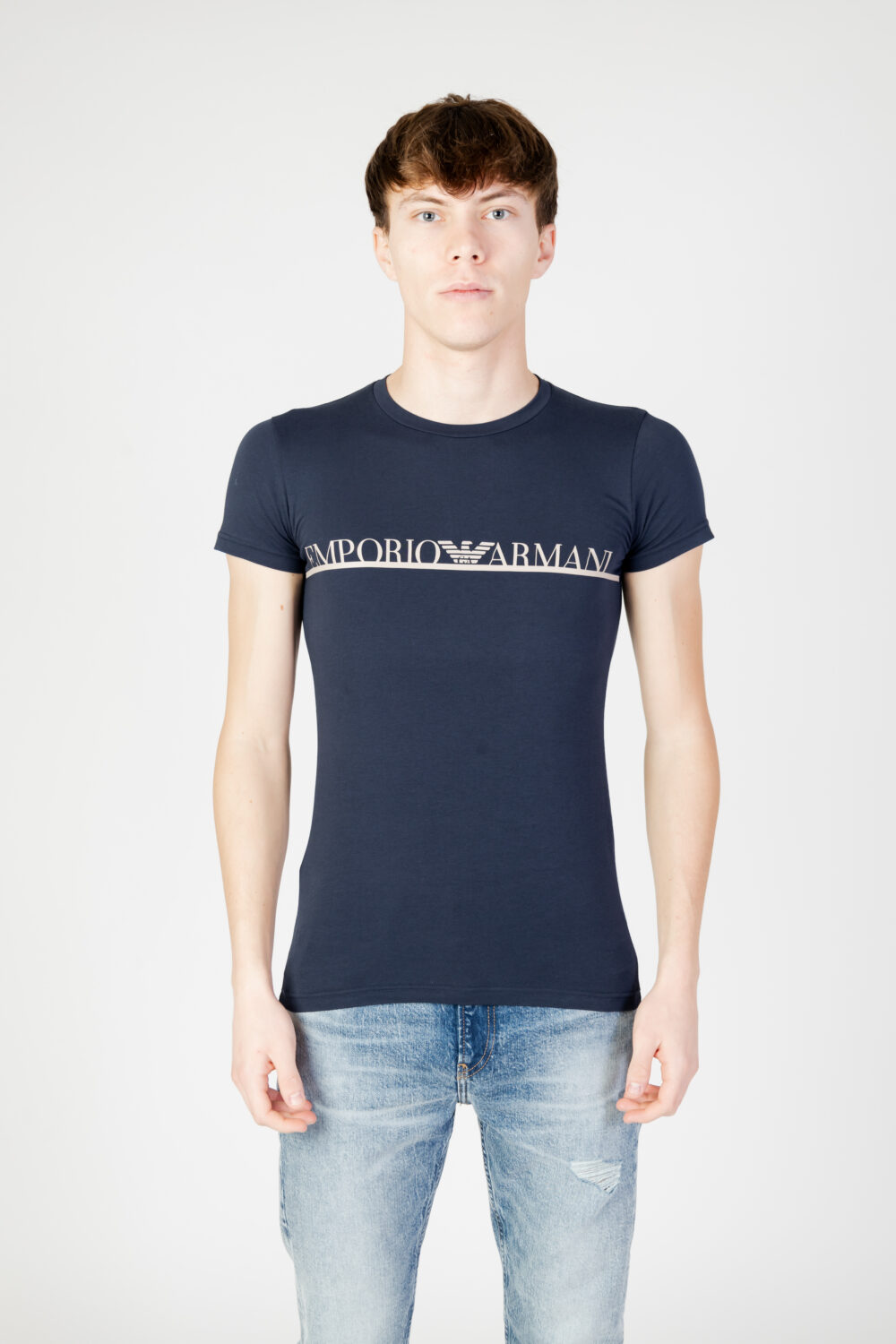 T-shirt intimo Emporio Armani Underwear crew neck s/sleeve Blu - Foto 4