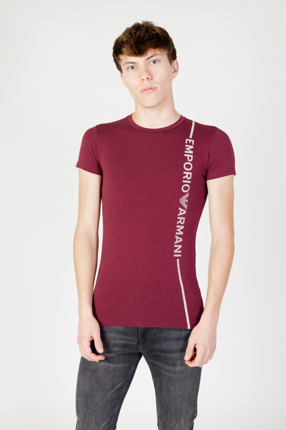 T-shirt intimo Emporio Armani Underwear crew neck s/sleeve Bordeaux - Foto 1