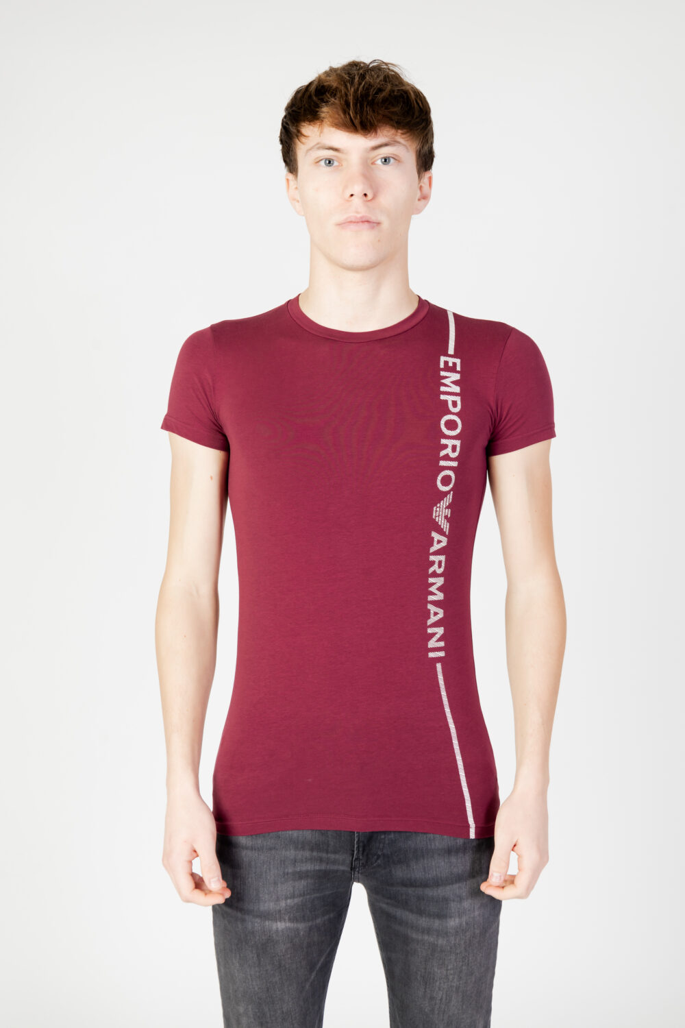 T-shirt intimo Emporio Armani Underwear crew neck s/sleeve Bordeaux - Foto 4