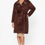 Cappotto Guess ludovica logo wrap coat Marrone - Foto 1