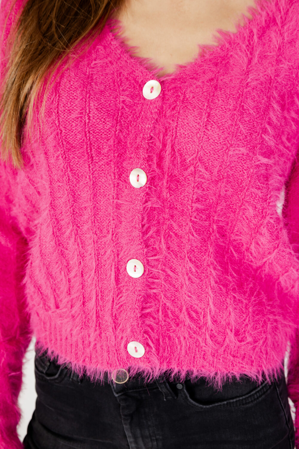 Cardigan Vero Moda vmlapoilu ls v-neck boo rep Fuxia - Foto 2