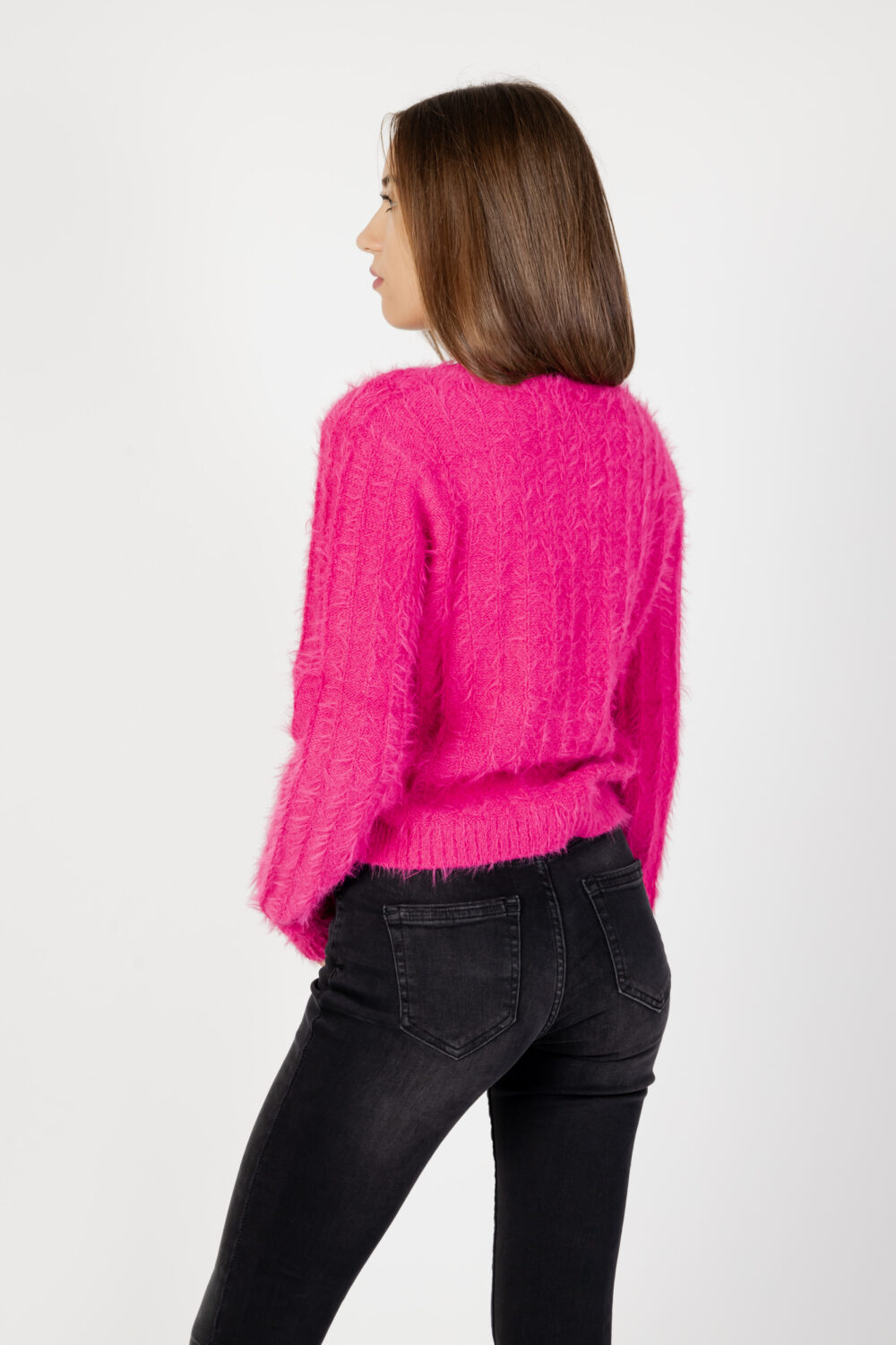 Cardigan Vero Moda vmlapoilu ls v-neck boo rep Fuxia - Foto 3