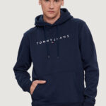 Felpa con cappuccio Tommy Hilfiger Jeans reg linear logo Blu - Foto 1