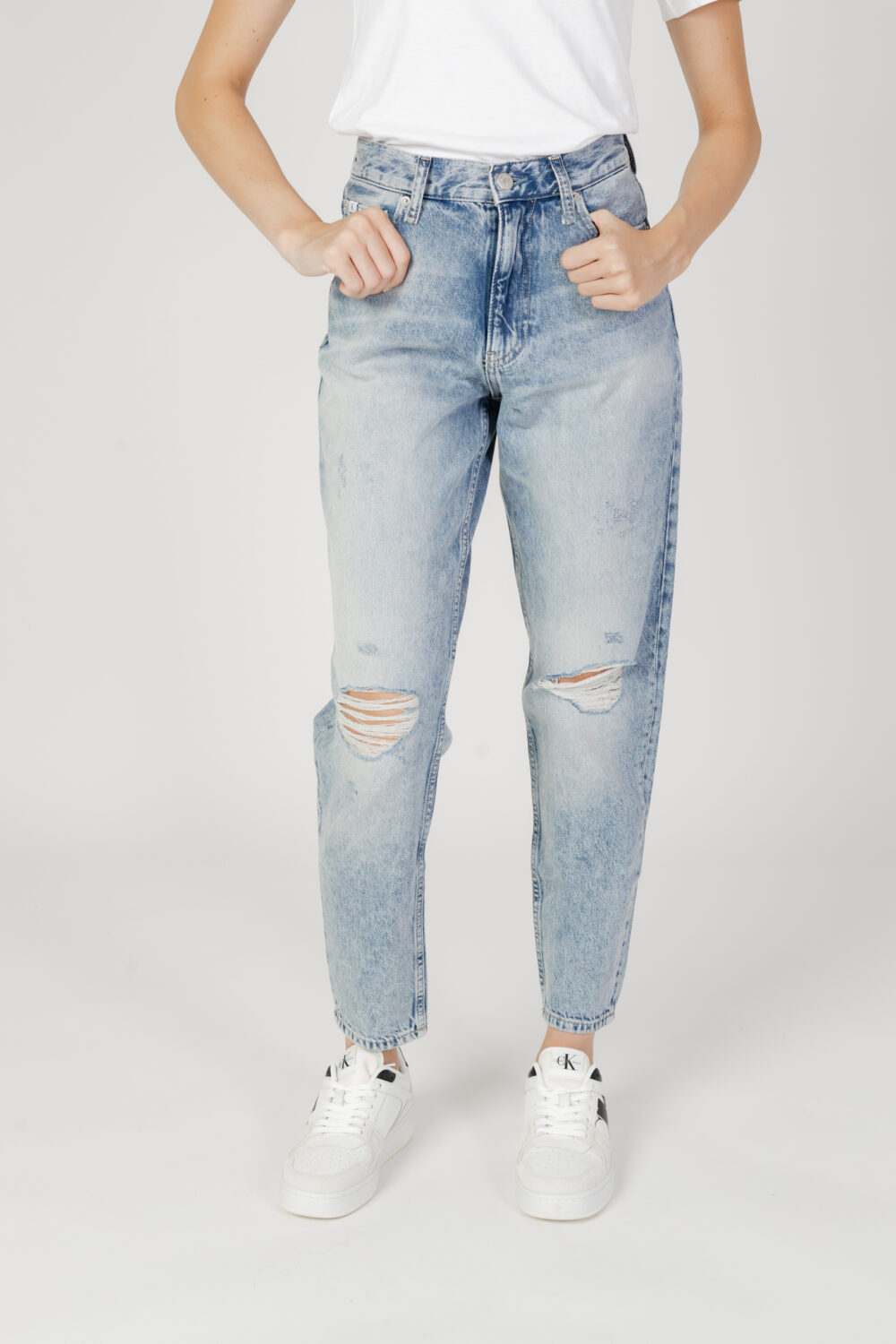 Jeans mom Calvin Klein Jeans mom jean Denim chiaro - Foto 1