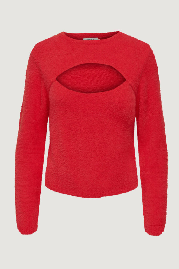 Maglione Only onlpiumo ls o-neck knt Rosso