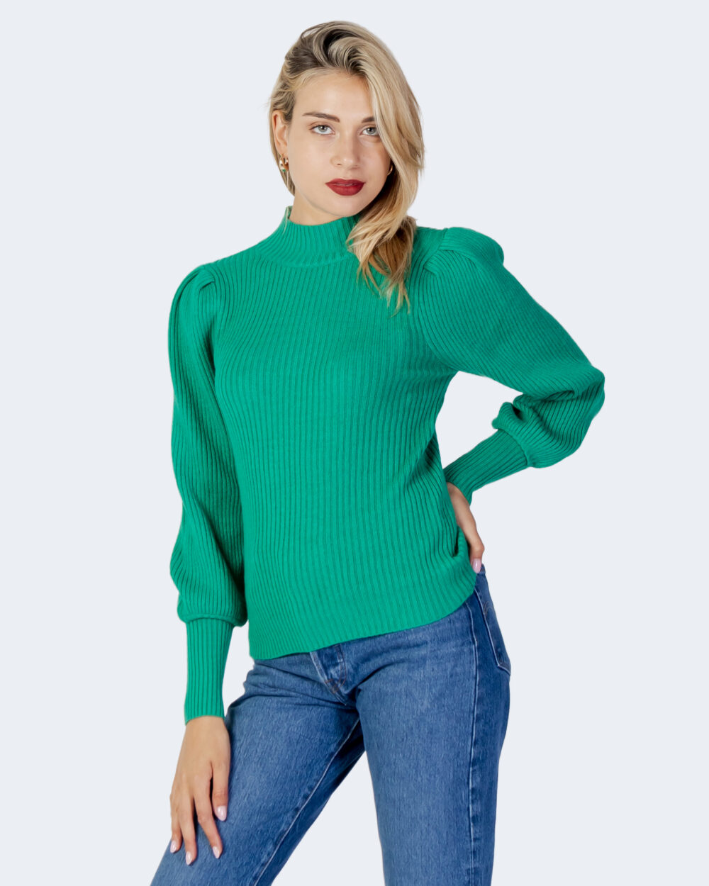 Maglione Only onlkatia l/s highneck cc knt Verde - Foto 1