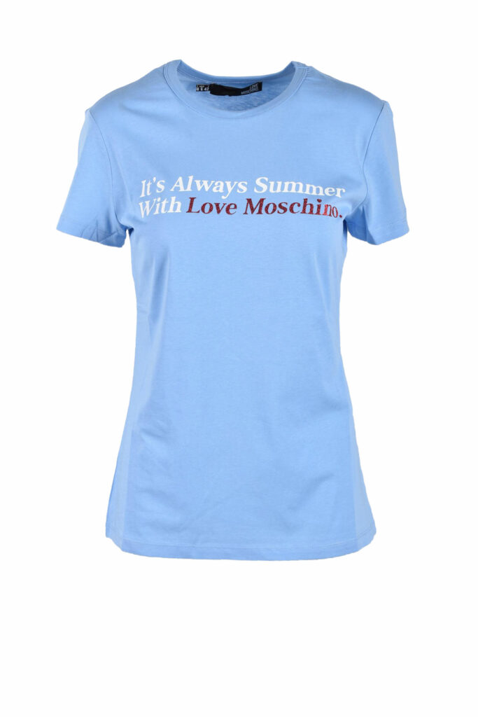 T-shirt Love Moschino  Celeste