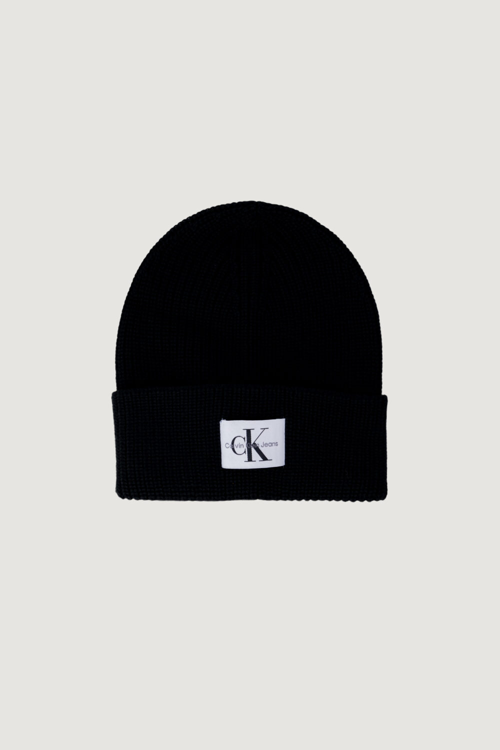 Berretto Calvin Klein Jeans mono logo patch beanie Nero - Foto 1