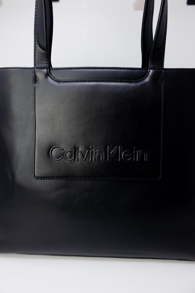 Borsa Calvin Klein ck set shopper large Nero
