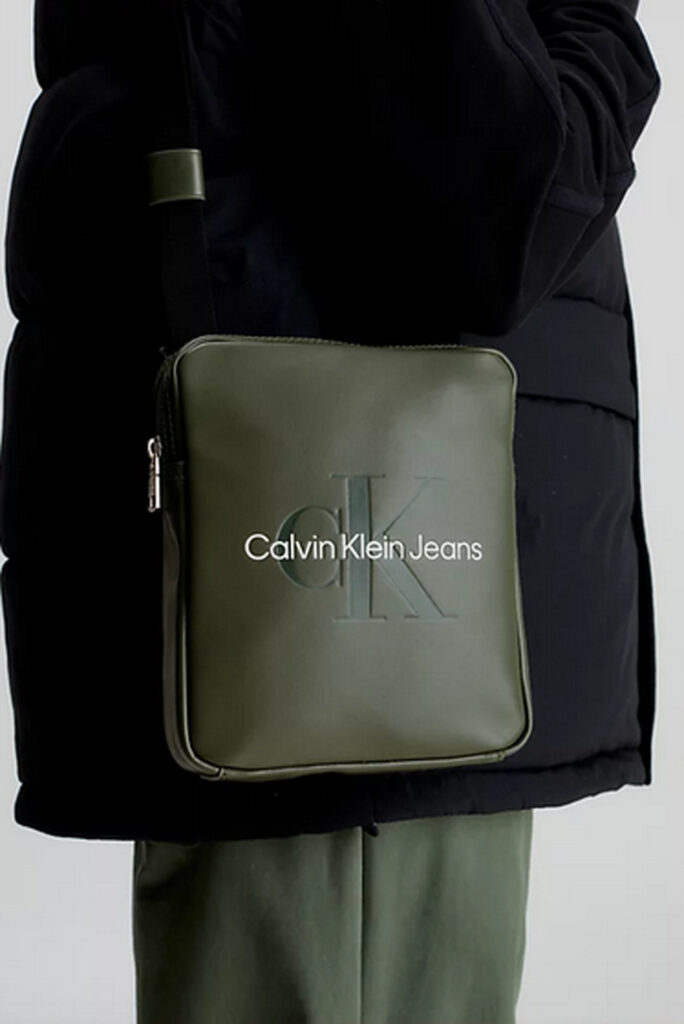 Borsa Calvin Klein Jeans monogram soft reporter18 Verde Oliva