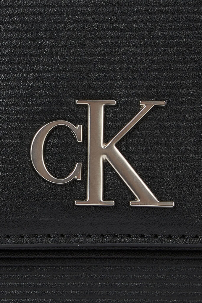 Borsa Calvin Klein Jeans minimal monogram saddle Nero