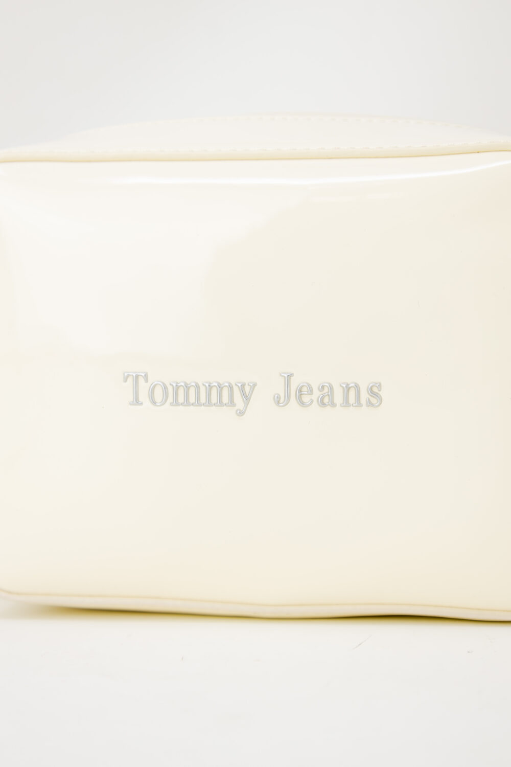 Borsa Tommy Hilfiger Jeans must camera patent Panna - Foto 3