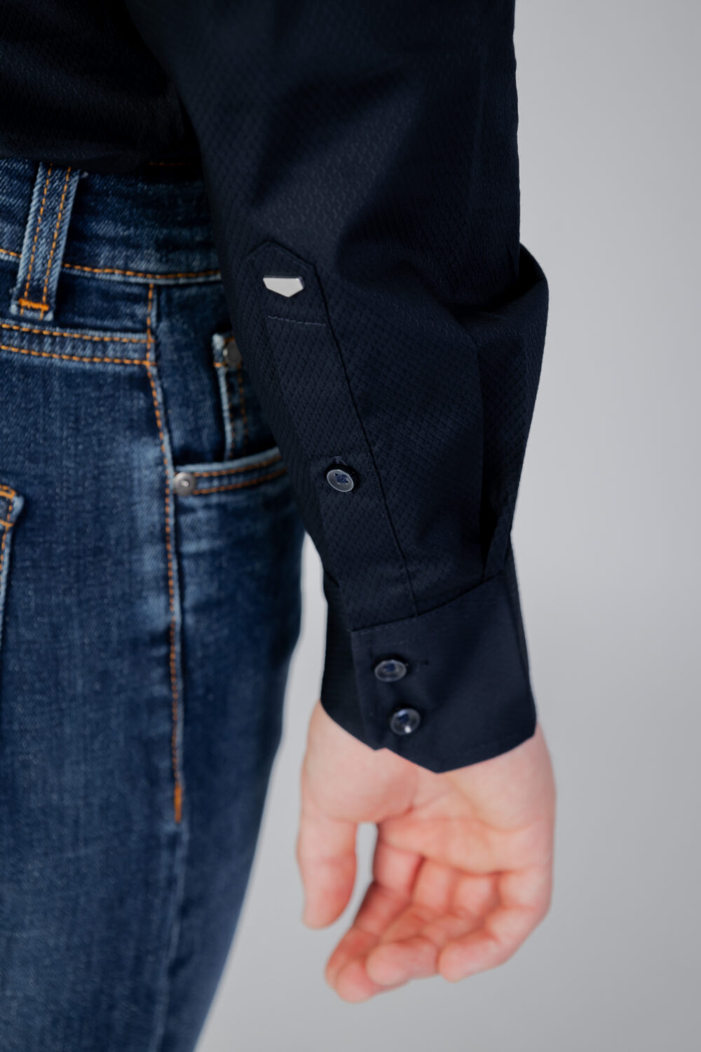 Camicia manica lunga Antony Morato napoli slim fit in tessuto Blu - Foto 4