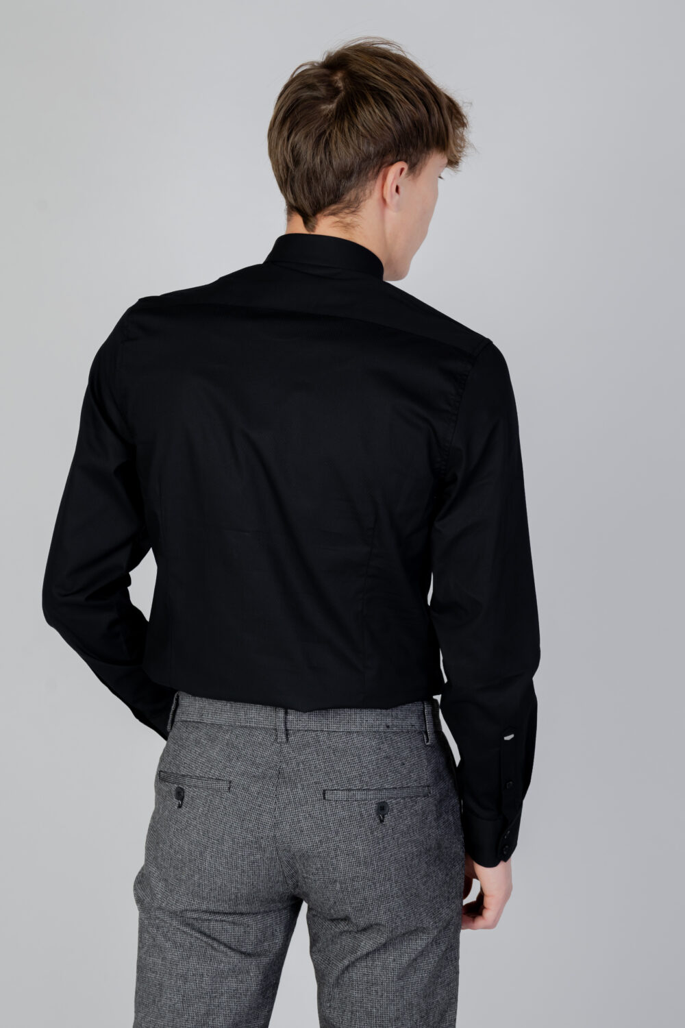 Camicia manica lunga Antony Morato napoli slim fit in tessuto Nero - Foto 3