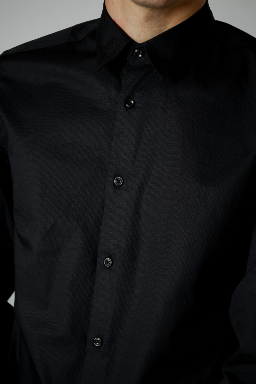 Camicia manica lunga Antony Morato napoli slim fit in tessuto Nero - Foto 7