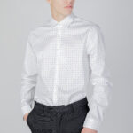 Camicia manica lunga Calvin Klein twill 2 color print Bianco - Foto 1