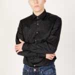 Camicia manica lunga Calvin Klein twill 2 color print Nero - Foto 1